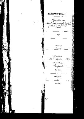 Passport Application of Melville Tuggmauth