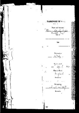 Passport Application of Porolett Thomas Charles