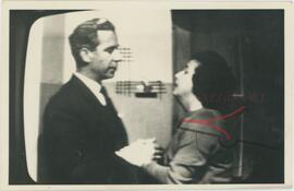 Gruppetta and a woman acting on TV programme