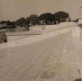 St. John's Bastion; Hastings Gardens in the background, with St. John's Cavalier on the right - Restoration works - ca. 1972