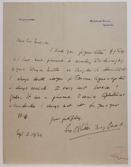 Testimonial letter of thanks to V. Marich and Co.