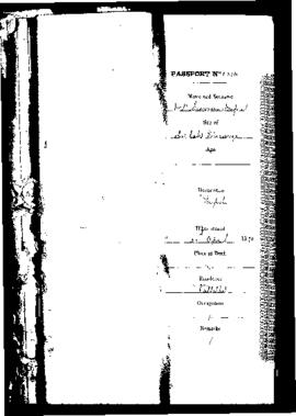 Passport Application of Mifsud Giovanni