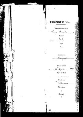 Passport Application of Fenech Luigi