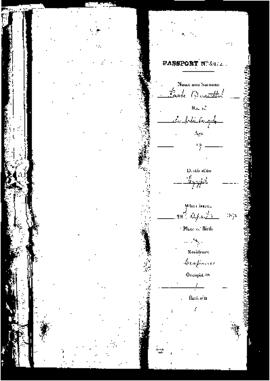 Passport Application of Busuttil Paolo