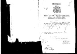 Passport Application of Bianchi Icilio Raffaele