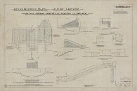 Grand Harbour Malta - St Elmo Abutment - Details shewing proposed alterations to Abutment