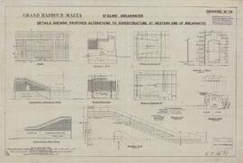 Grand Harbour Malta - St Elmo Breakwater - Details shewing proposed alterations to Superstructure at Western End of Breakwater