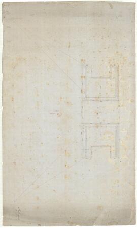 Plan of two rooms (refer 129 in pencil-