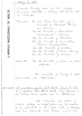 Minutes of Cabinet Meeting held on 8 March 1963