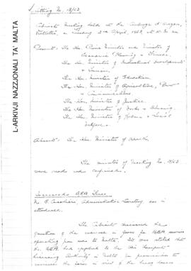 Minutes of Cabinet Meeting held on 2 April 1963