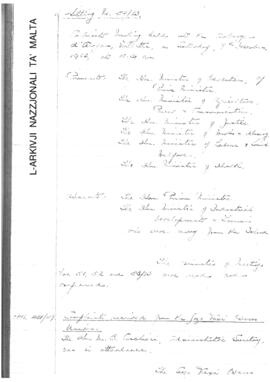 Minutes of Cabinet Meeting held on 7 December 1963