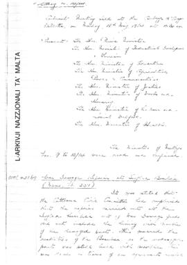 Minutes of Cabinet Meeting held on 18 May 1964