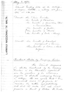 Minutes of Cabinet Meeting held on 12 June 1965