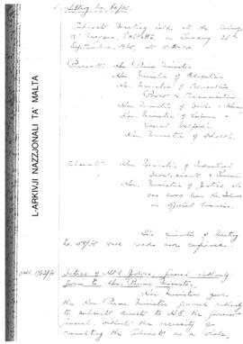 Minutes of Cabinet Meeting held on 28 September 1965
