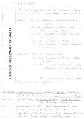 Minutes of Cabinet Meeting held on 21 October 1967