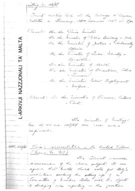 Minutes of Cabinet Meeting held on 23 November 1967