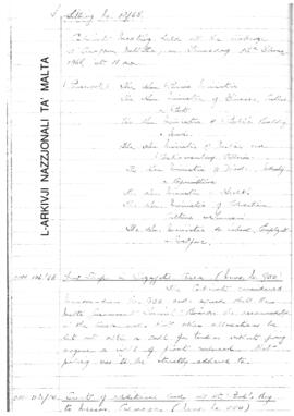 Minutes of Cabinet Meeting held on 15 February 1968