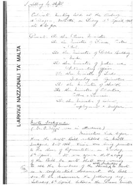 Minutes of Cabinet Meeting held on 5 April 1968