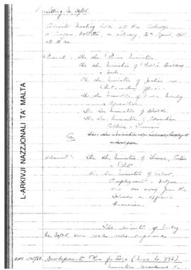 Minutes of Cabinet Meeting held on 20 April 1968