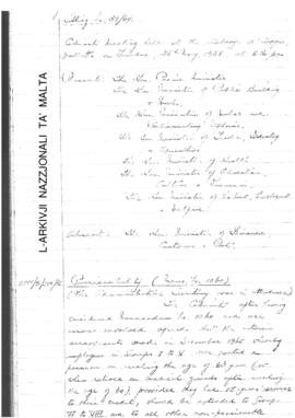 Minutes of Cabinet Meeting held on 28 May 1968