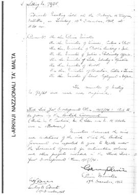 Minutes of Cabinet Meeting held on 10 December 1968