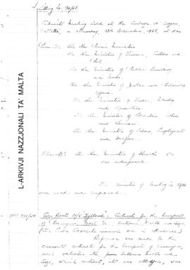 Minutes of Cabinet Meeting held on 12 December 1968