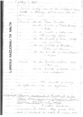 Minutes of Cabinet Meeting held on 26 December 1968