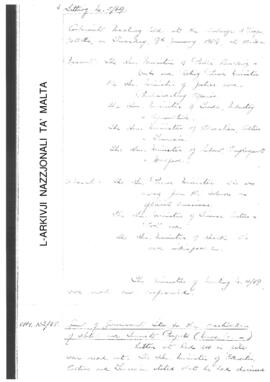 Minutes of Cabinet Meeting held on 9 January 1969