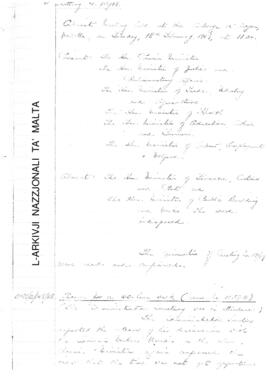 Minutes of Cabinet Meeting held on 18 February 1969