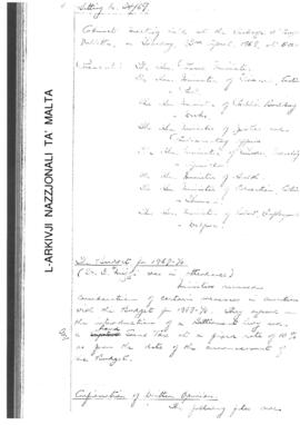 Minutes of Cabinet Meeting held on 23 April 1969