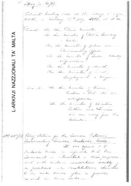 Minutes of Cabinet Meeting held on 29 July 1969