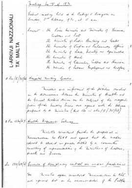Minutes of Cabinet Meeting held on 3 February 1970