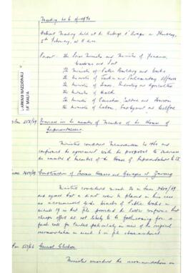 Minutes of Cabinet Meeting held on 5 February 1970