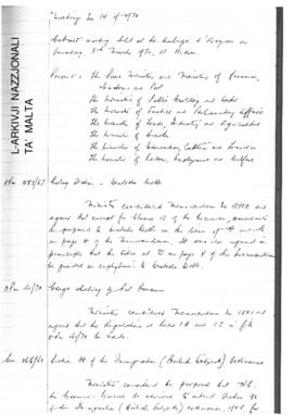 Minutes of Cabinet Meeting held on 3 March 1970