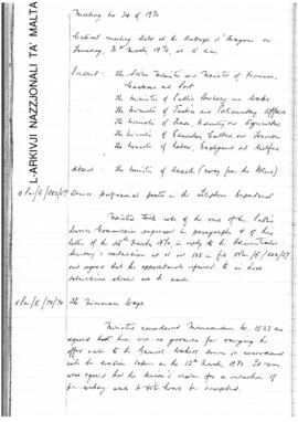 Minutes of Cabinet Meeting held on 31 March 1970