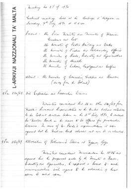 Minutes of Cabinet Meeting held on 7 July 1970