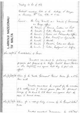 Minutes of Cabinet Meeting held on 28 July 1970