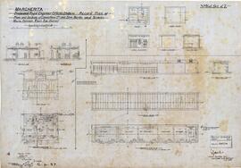 MARGHERITA - Royal Engineer Offices, Shops & c - Record Plan of - Plans and Sections of Caretakers Qrs. And Store Blocks and Stables