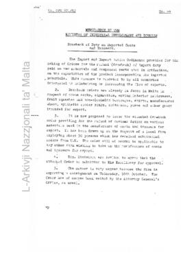 Drawback of Duty on Exported Coats and Trousers