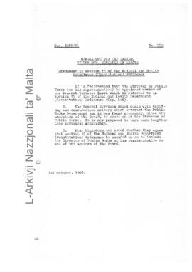 Amendment to section 35 of the Medical and Helath Department (Constitution) Ordinance