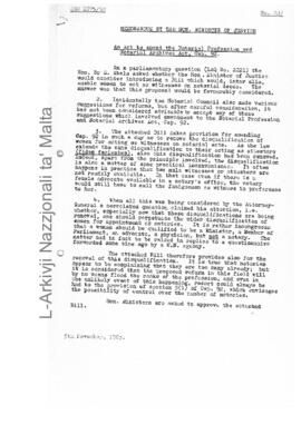 An Act to amend the Notarial Profession and Notarial Archives Act, Cap 92