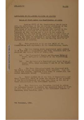 Rules of Court under the Constitution of Malta