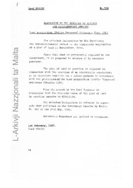 Land Acquisition (Public Purposes) Ordinance, Chapter 136