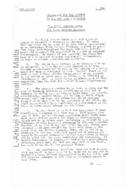 The Civil Defence Corps and Civil Defence Measures