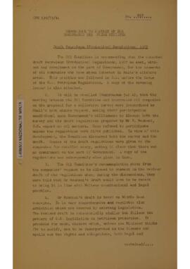 Draft Petroleum (Production) Regulations, 1967