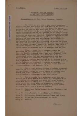 Reorganisation of the Public Transport Service