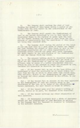 Agreement for the lease of Mtarfa Tunnel to Malta Mushroom Growers Ltd. page 2